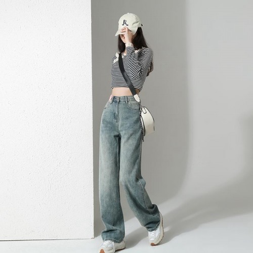 Light Wash High Waist Wide Leg Jeans